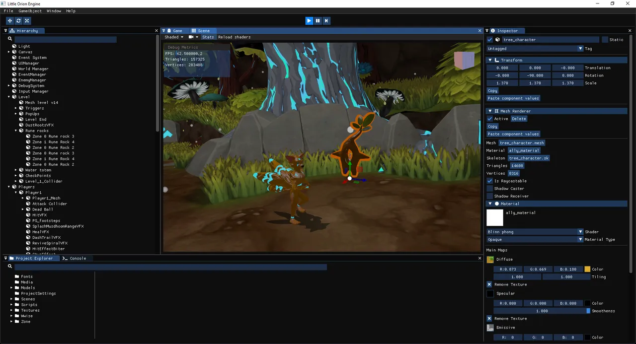 Little Orion Engine editor screenshot